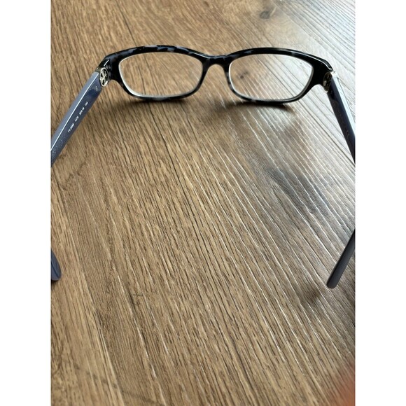 Tory Burch Black Blue Tortoise Rectangular Glasses TY2055 53 16 135 Frames Only - Picture 3 of 7
